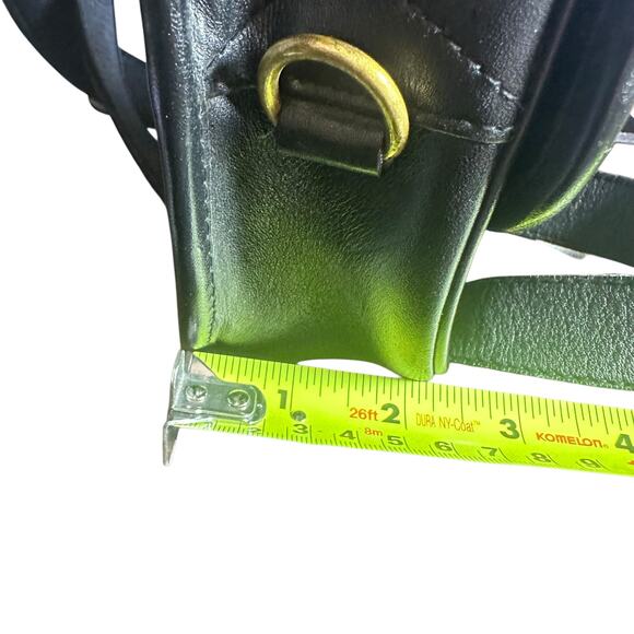 Calvin Klein Black Leather Crossbody Bag Flap Closure Y2K 90s Retro Vintage - Picture 9 of 9